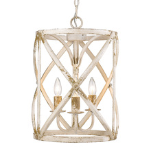  0890-3P AI - Alcott 3-Light Pendant in Antique Ivory